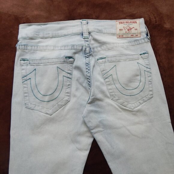 TRUE RELIGION Men’s Ricky SN Relaxed Straight Fresco Light Wash Jeans 32 x33 NWT - Picture 4 of 8